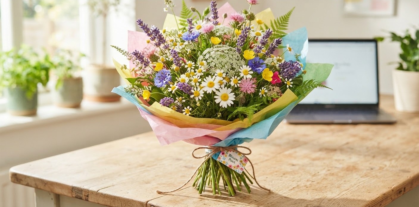 Meadow's Edge — Wildflower and lavender bouquet