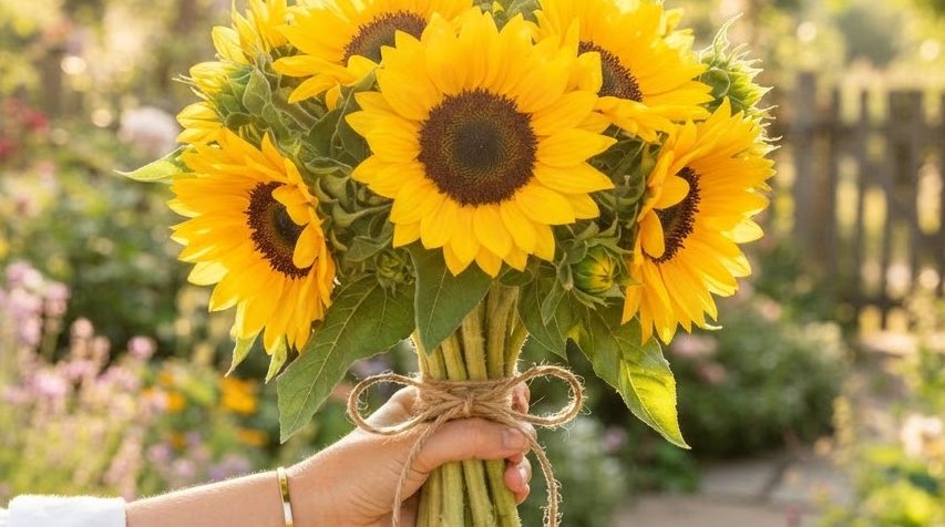 Sunflower Bunch — detail view